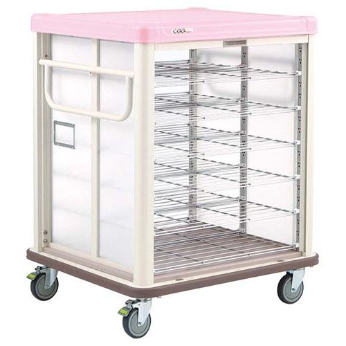 エレクター COO常温配膳車 シャッター式 リフトタイプ JCSL20RSP シュガーピンク/業務用/新品/送料無料|厨房機器と店舗用品 TENPOS
