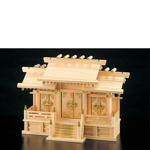 ひのき 神棚 三社/お勤め用/新品/貨物輸送無料 神具-神棚-仏壇・仏具・神具