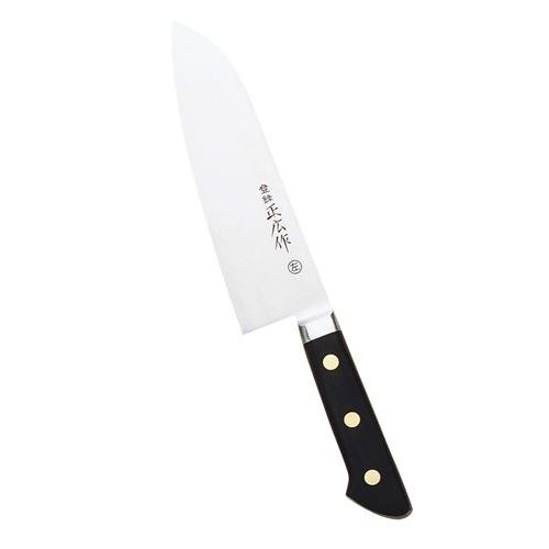 正広作 日本鋼 左きき用 ツバ付 三徳 17.5cm/業務用/新品/小物送料対象商品