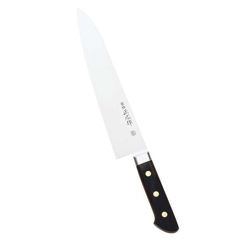 正広作 日本鋼 左きき用 ツバ付 牛刀 27cm/業務用/新品/送料無料