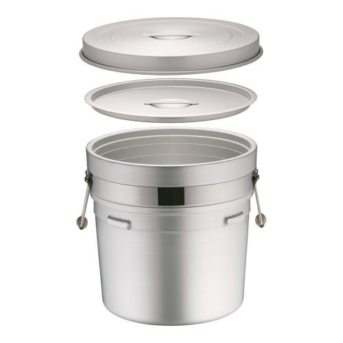 アルマイト 段付二重食缶 (総やか用) 250-S (36l)/御勤め用/新品/貨物輸送無料