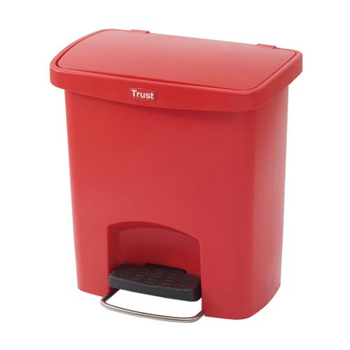 トラスト ステップオンコンテナ ワイド 袋止め付き 1308 レッド/業務用/新品/送料無料｜厨房機器と店舗用品 TENPOS