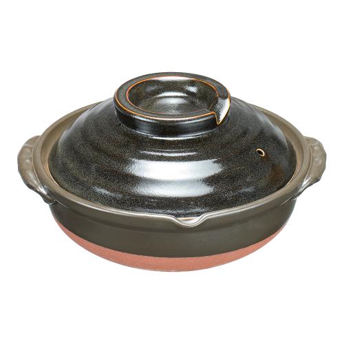 柚子天目土鍋 10号 S-520/御役目用/新品/貨物輸送無料