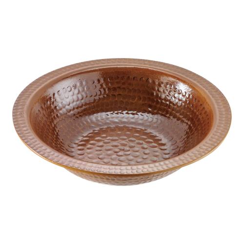 軽銀電磁用うどん唐鋤(アメ釉) 27糎/御役目用/新品/貨物輸送無料 キッチン用品・食器・調理器具-その他