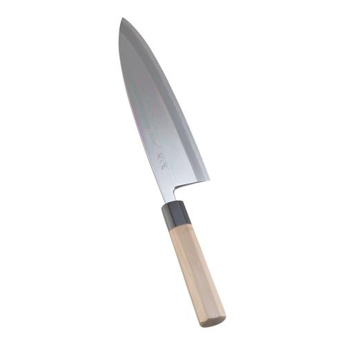 SA佐文 銀三鏡面仕上 出刃包丁 24珊/御勤め用/新品/貨物輸送無料