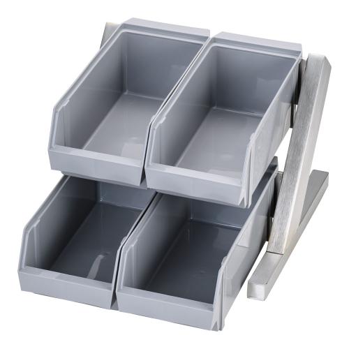 SA18-8デラックス オーガナイザー 2段2列(4ヶ入) グレー/業務用/新品/送料無料