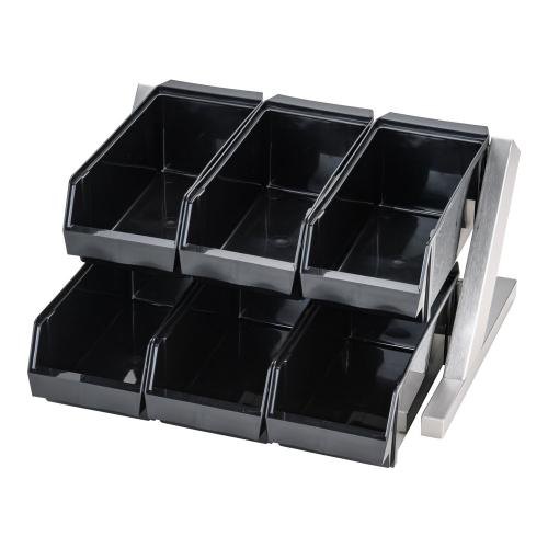 SA18-8デラックス オーガナイザー 2段3列(6ヶ入) ブラック/業務用/新品/送料無料|厨房機器と店舗用品 TENPOS