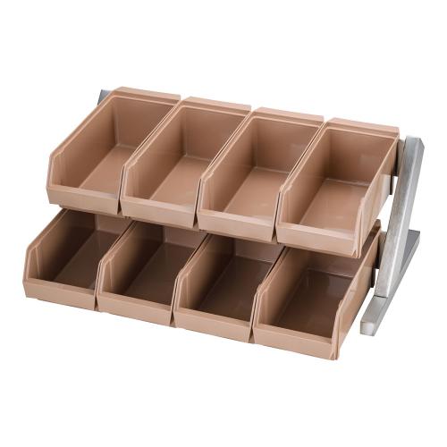 SA18-8デラックス オーガナイザー 2段4列(8ヶ入) キャメル/業務用/新品/送料無料