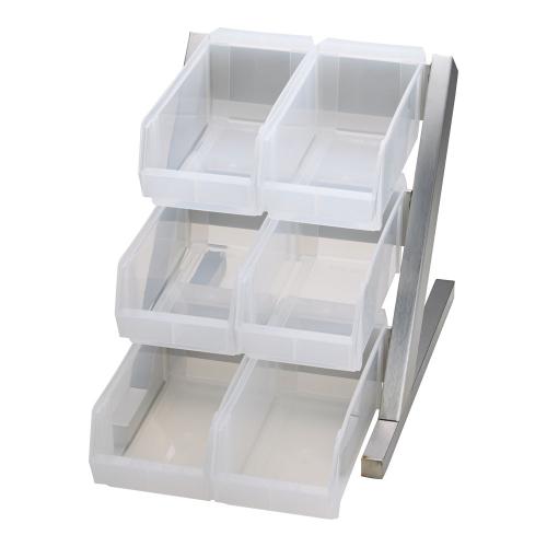 SA18-8デラックス オーガナイザー 3段2列(6ヶ入) ホワイト/業務用/新品/送料無料|厨房機器と店舗用品 TENPOS