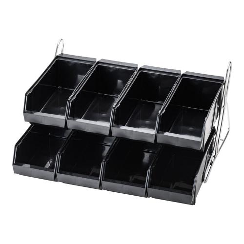 SAスタンダード オーガナイザー 2段4列(8ヶ入)ブラック/業務用/新品/小物送料対象商品