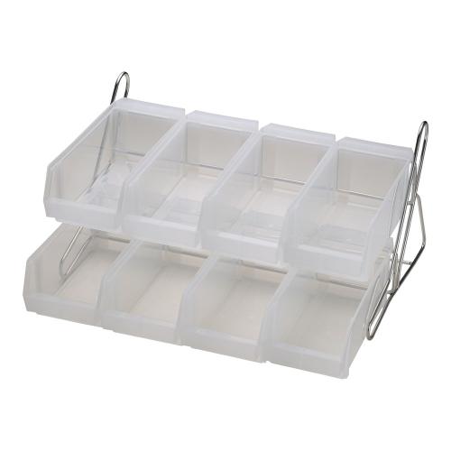 SAスタンダード オーガナイザー 2段4列(8ヶ入)ホワイト/業務用/新品/小物送料対象商品