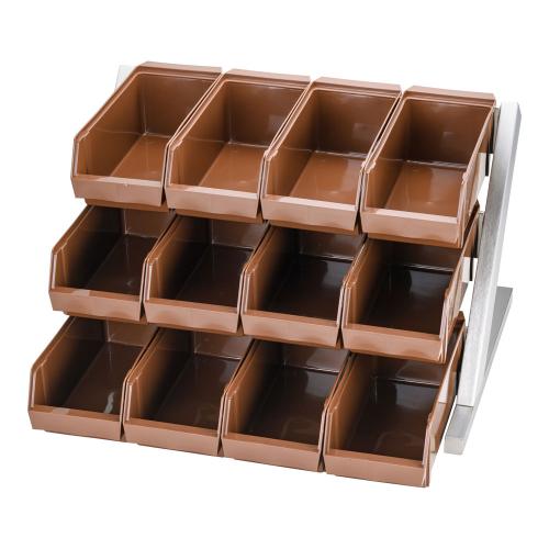 SA18-8デラックス オーガナイザー 3段4列(12ヶ入) ブラウン/業務用/新品/送料無料|厨房機器と店舗用品 TENPOS