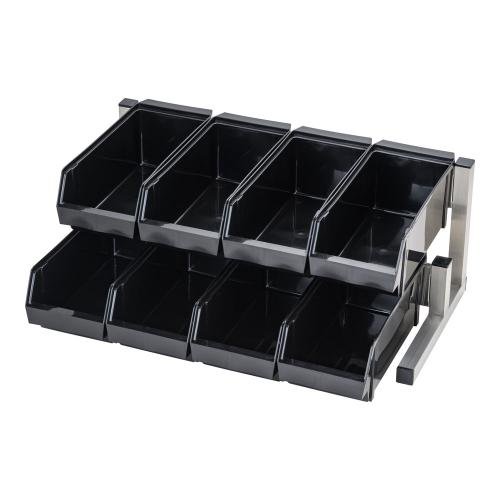 TKG 18-8スマート オーガナイザー 2段4列(8ヶ入) ブラック/業務用/新品/送料無料|厨房機器と店舗用品 TENPOS