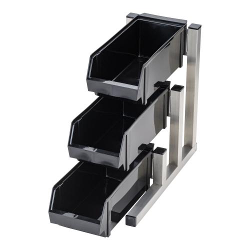 TKG 18-8かっこ良い まとめ役 3段1列(3ヶ入) 黒いこと/お役目用/新品/小物貨物輸送客体商いもの