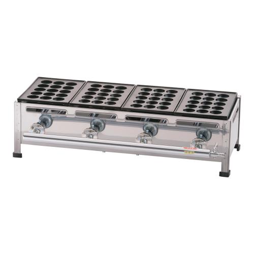 関西式たこ焼器(15穴) 4枚掛 LPガス/業務用/新品/送料無料
