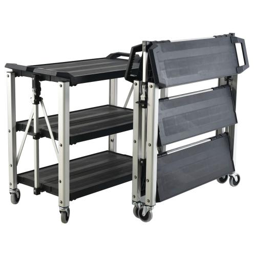 トラスト フォールディングサービスカート (L)4072BKブラック/業務用/新品/送料無料|厨房機器と店舗用品 TENPOS