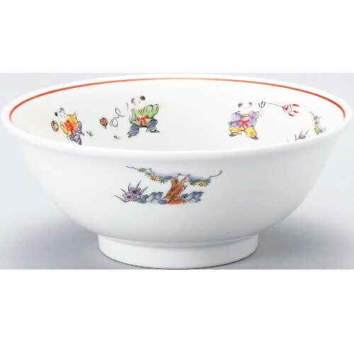 丼 色絵唐子 高台7.0丼 10個入/業務用/新品/小物送料対象商品