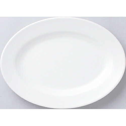 12-127-2 白中華 リム玉14吋プラター 5枚入 37&times;27.5&times;2.7(cm)/業務用/新品/送料無料｜厨房機器と店舗用品 TENPOS