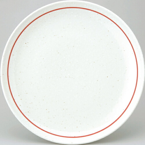白鳳 粉引赤ライン 28cm皿 10枚入 /業務用/新品 /テンポス/小物送料対象商品|厨房機器と店舗用品 TENPOS