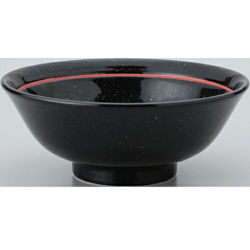 【玄よう 黒御影赤ライン 反高台6.5丼 10個入 】 /業務用/新品 /業務用/新品/小物送料対象商品｜厨房機器と店舗用品 TENPOS