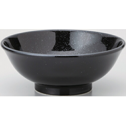 【黒中華 反高台6.8寸 丼黒御影 10個入 】 /業務用/新品/小物送料対象商品