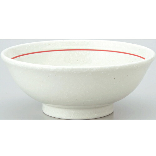 【白鳳 粉引赤ライン 反高台6.8丼 10個入 】 /業務用/新品/小物送料対象商品