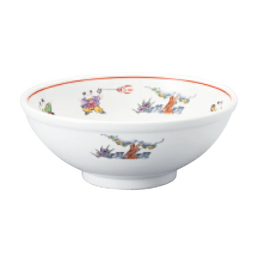 【丼 色絵唐子 玉高台6.5丼 10個入 】 /業務用/新品/小物送料対象商品