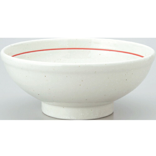 【白鳳 粉引赤ライン 玉高台6.8丼 10個入 】 /業務用/新品/小物送料対象商品