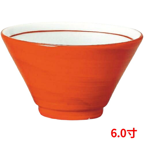 【切立深口6.0丼朱巻 10個入 】 /業務用/新品/小物送料対象商品｜厨房機器と店舗用品 TENPOS