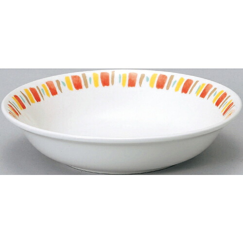 ダイヤセラム(強化) オレンジ十草 5.5吋 深皿 プレート Dia Ceram 10枚入/業務用/新品 /テンポス/小物送料対象商品