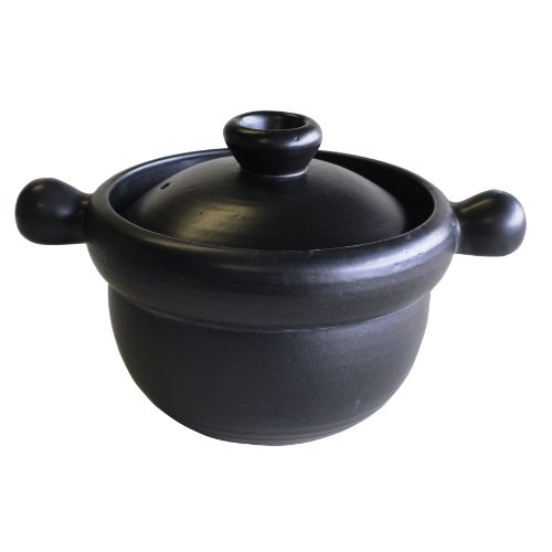 地びた売り物 ごはん鍋黒 2合/M5583/お役目用/新品/小物貨物輸送客体商いもの