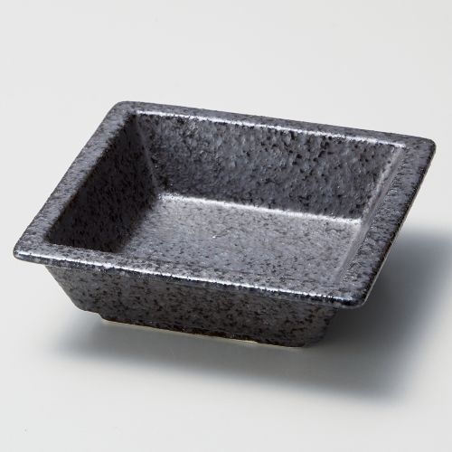 イブシ黒正角鉢 φ11.4×3.4cm 065-268 (10個入) 072-109/業務用/新品/小物送料対象商品