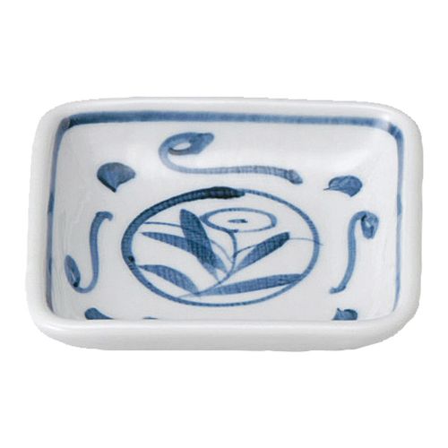 手描き唐草正角小皿 10.5×10.5×2.3cm 099-268 (10個入) 099-259/業務用/新品/小物送料対象商品
