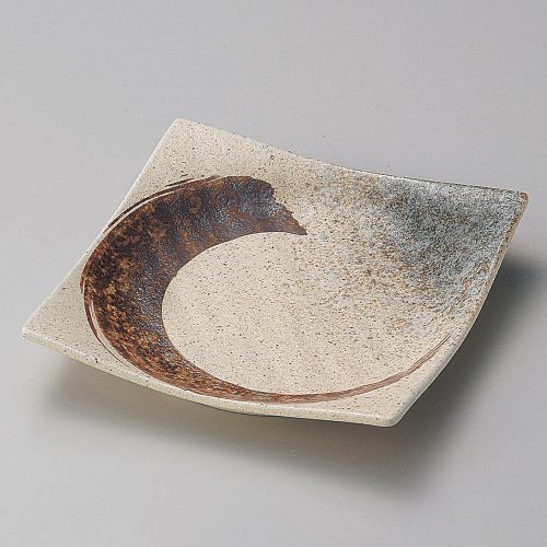 志野サビ刷毛正角5.5皿 17.3×17.3×3.3cm 220-098 (10個入) 216-179/業務用/新品/小物送料対象商品