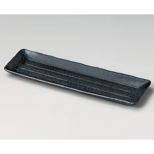 黒釉サンマ皿 33×10.5×2cm 141-028 (10個入) 139-089/業務用/新品/小物送料対象商品