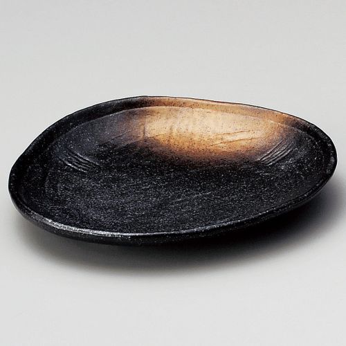 黒備前金茶吹三角中皿 17.5×15cm 230-208 (10個入) 226-039/業務用/新品/小物送料対象商品