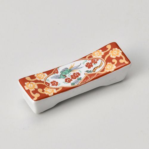 陶器・長角箸置錦赤 6.5×2×1.7cm 291-068 (20個入) 281-039/業務用/新品/小物送料対象商品 4,546円