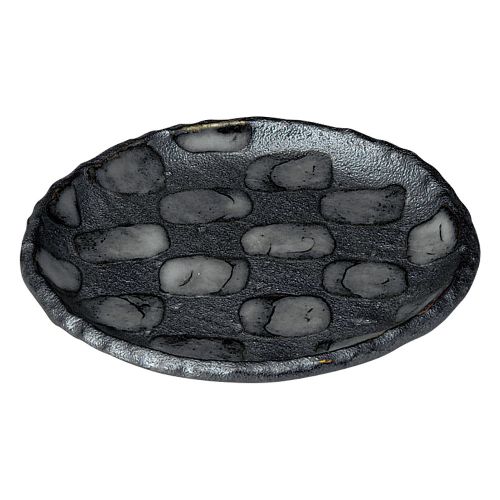 黒市松6.0丸皿 φ17.3×1.8cm 430-028 (5個入) 402-029/業務用/新品/小物送料対象商品