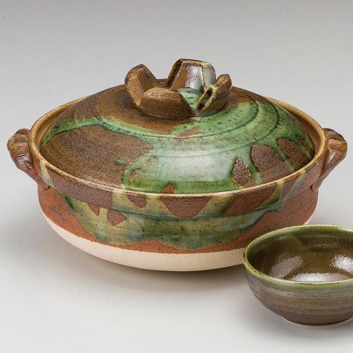 緑釉南蛮8号深鍋 29×φ25×15cm(2400cc)(身9.7cm) 382-079/業務用/新品/小物送料対象商品