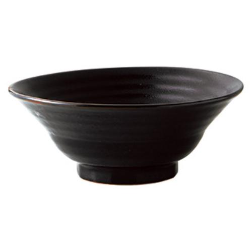 048-A505 柚子黒天目 六兵衛7.0丼 φ22.5×8.8(cm)/5入り/業務用/新品/小物送料対象商品