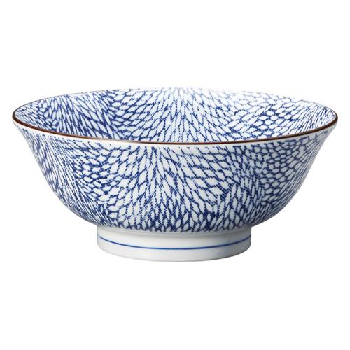 096-E027 むじな菊 6.8高台丼 φ21.2×8.3(cm)/5入り/業務用/新品/小物送料対象商品