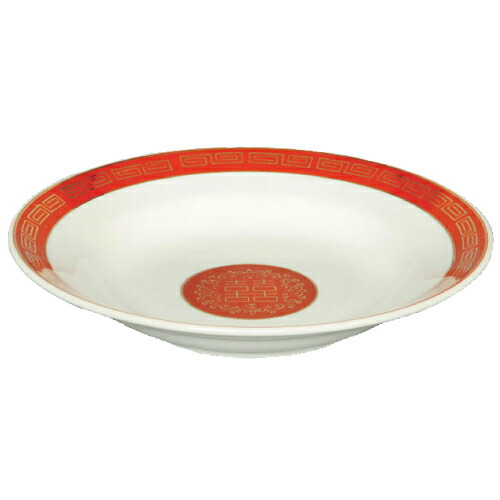 ラーメン丼 赤金 9吋スープ皿 10枚入 /業務用/新品/小物送料対象商品