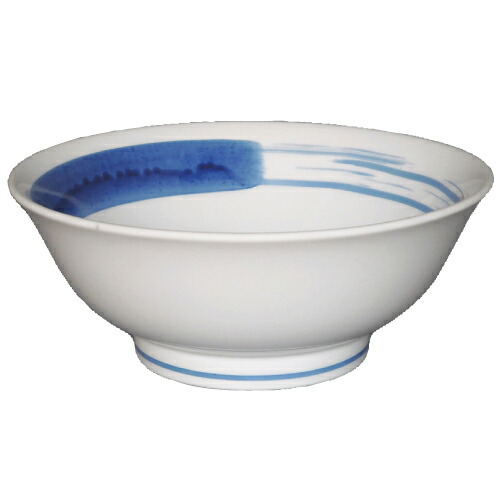 【ラーメン丼 青かすり 丸反7寸丼 10個入 】業務用/新品/小物送料対象商品