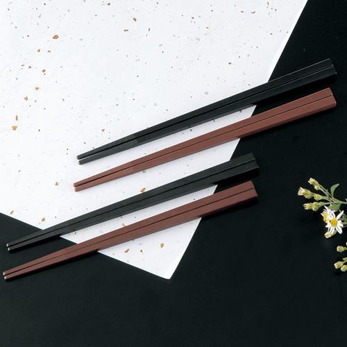 SPS箸 エンボス 四角 黒 22.5cm(100膳入)/業務用/新品/小物送料対象商品
