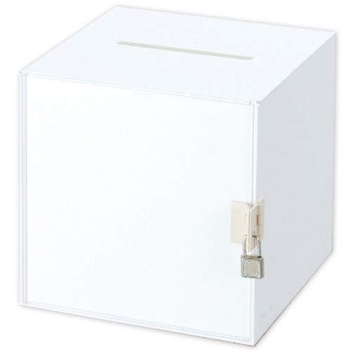 アルファ アクリル応募箱 (白)鍵付き/プロ用/新品