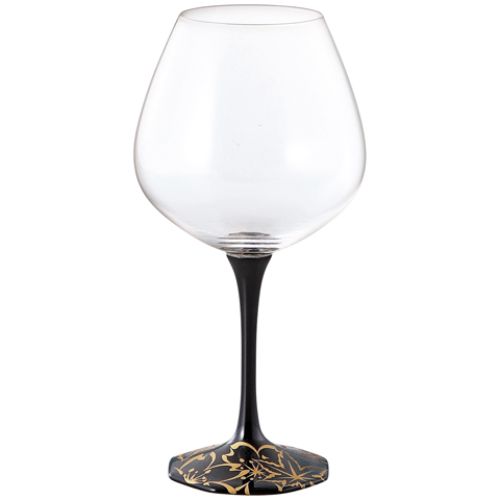 黒釉金彩春秋八角ワイングラス/業務用/新品/小物送料対象商品