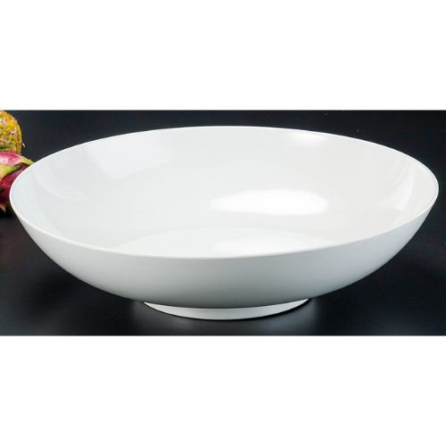 メラミン61.0糎ビック丸盛鉢白グロス/お役目用/新品/貨物輸送無料
