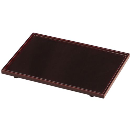 木製9.2寸長角錦盛器 溜漆塗/御役目用/新品/小物貨物輸送客体商いもの 皿・プレート-食器