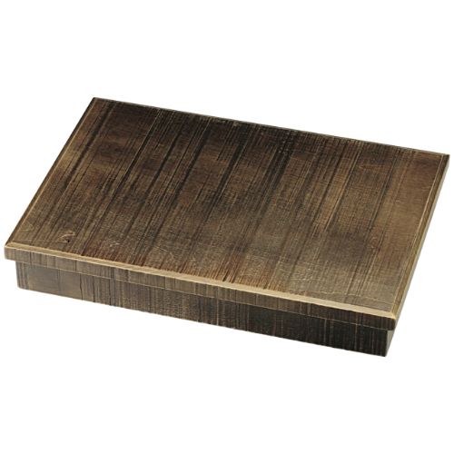 木)尺3長角松花堂(親)よもぎ荒彫/お役目用/新品/小物貨物輸送客体商いもの