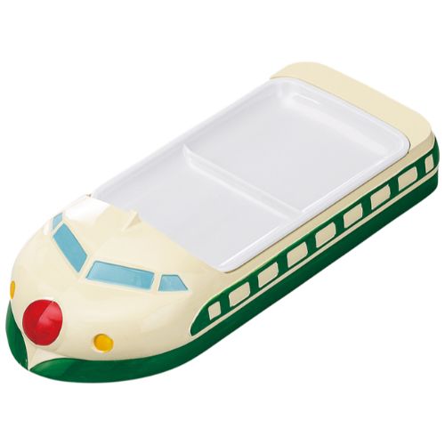 お子さん新幹線夕めし皿緑であること/お勤め用/新品/小物貨物輸送客体商いもの 皿・プレート-キッチン用品・食器・調理器具